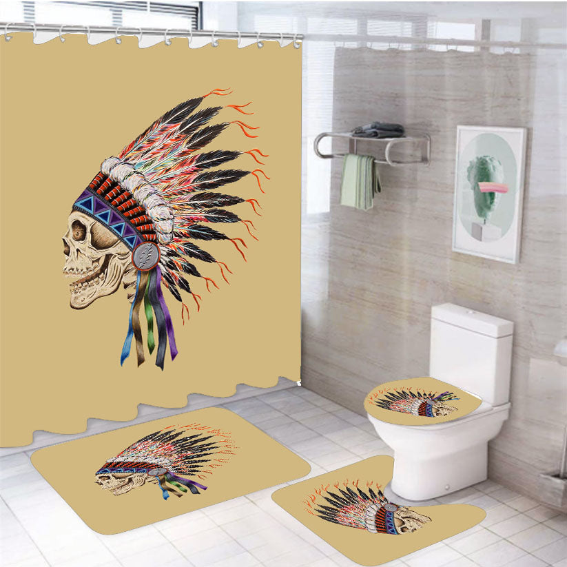The Grateful Dead Indian 4Pcs Bathroom Set Shower Curtain