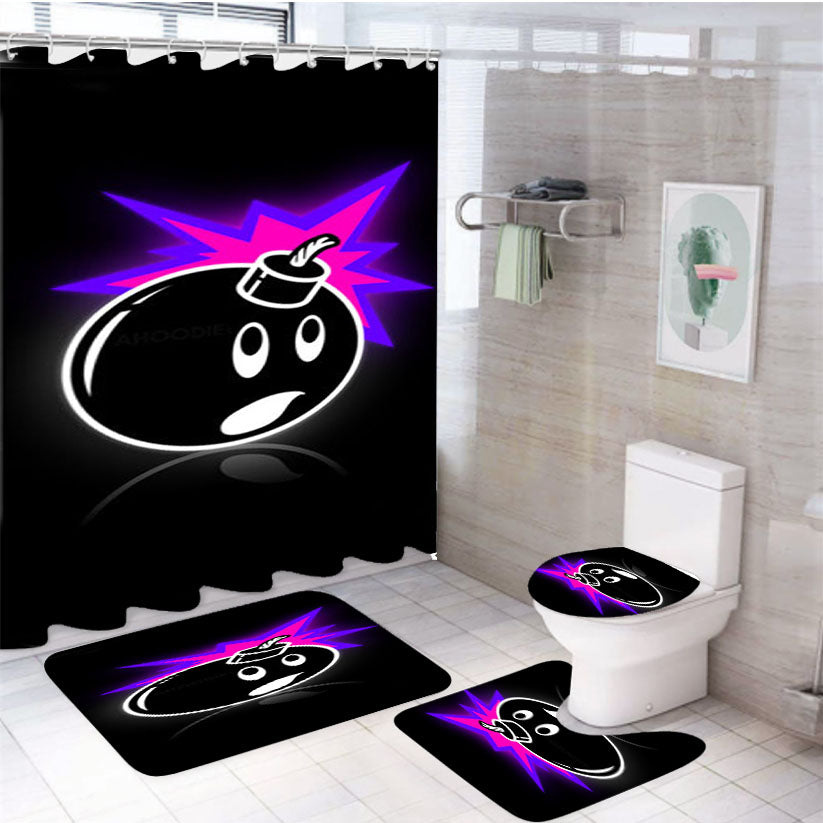 The Hundreds Bomb 4Pcs Bathroom Set Shower Curtain