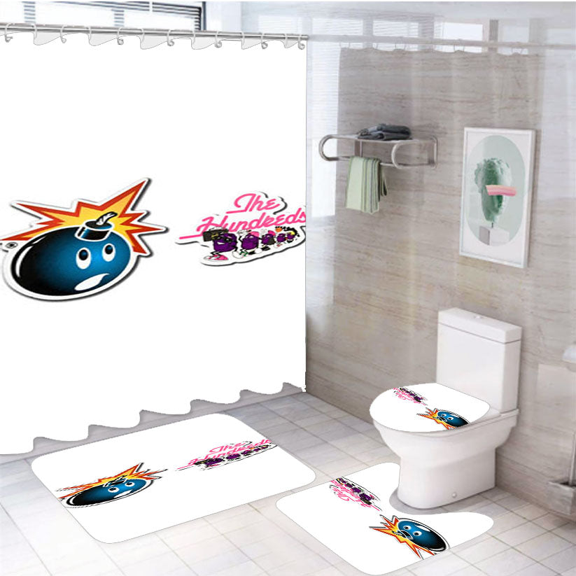The Hundreds Bomb Collection 4Pcs Bathroom Set Shower Curtain