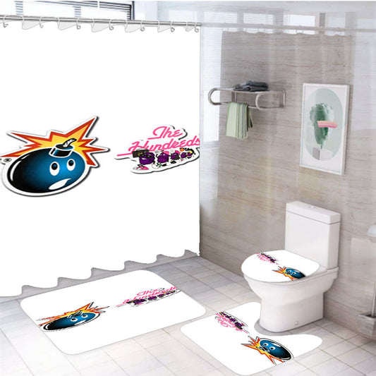 The Hundreds Bomb Collection 4Pcs Bathroom Set Shower Curtain