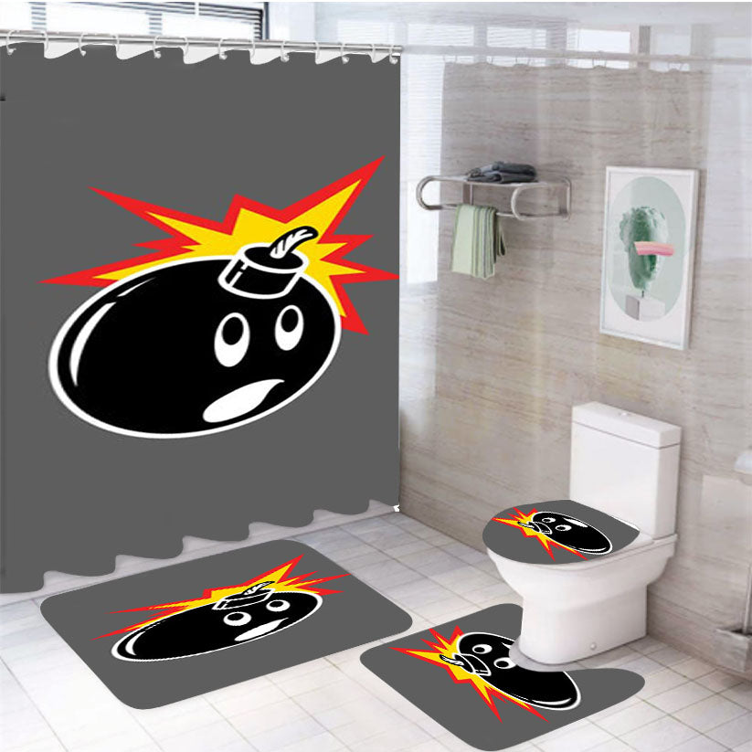 The Hundreds Bomb Logo 4Pcs Bathroom Set Shower Curtain