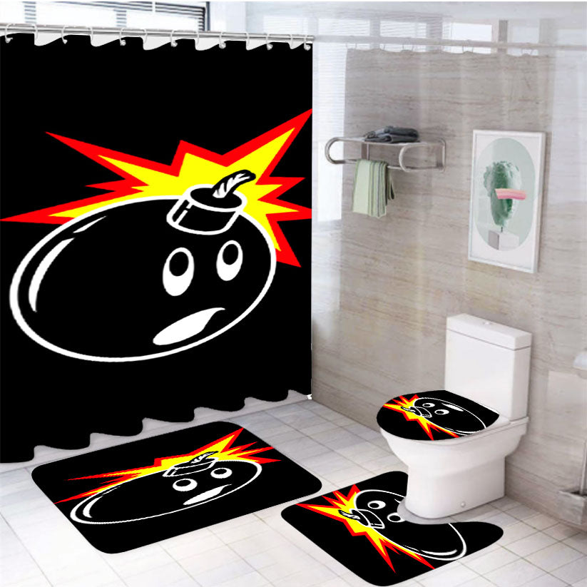 The Hundreds Bomb Logo Clothing 4Pcs Bathroom Set Shower Curtain