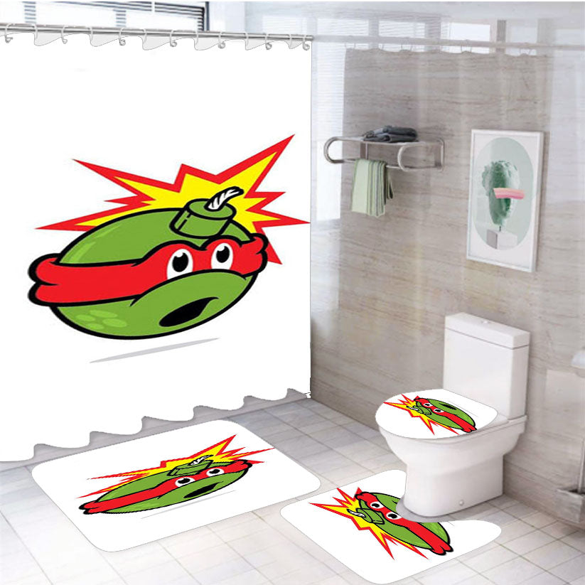 The Hundreds Bomb Ninja Turtles 4Pcs Bathroom Set Shower Curtain