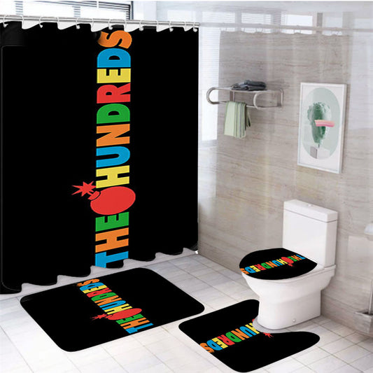 The Hundreds Bomb Rainbow 4Pcs Bathroom Set Shower Curtain
