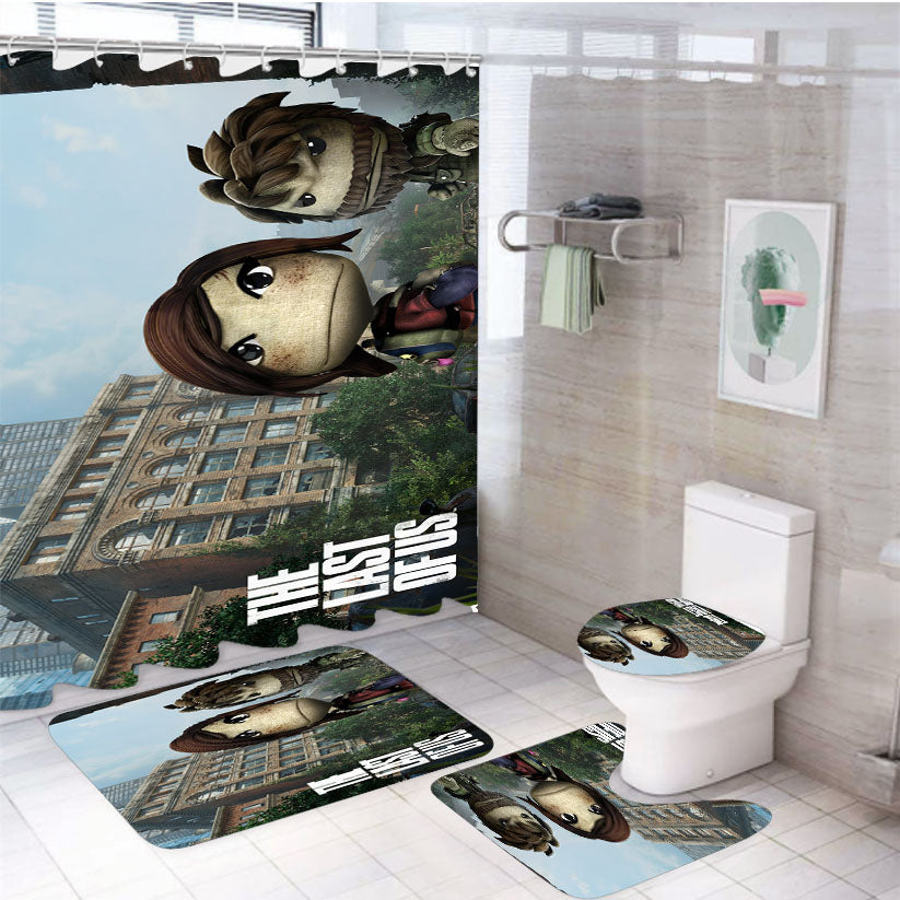 The Last Of Us  4Pcs Bathroom Set Shower Curtain