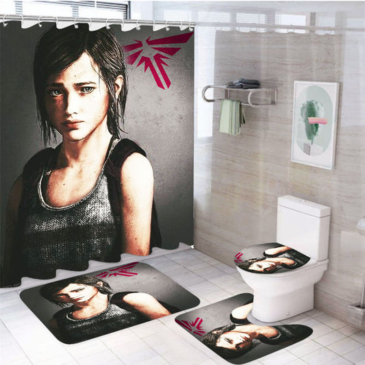 The Last Of Us, Ellie 4Pcs Bathroom Set Shower Curtain