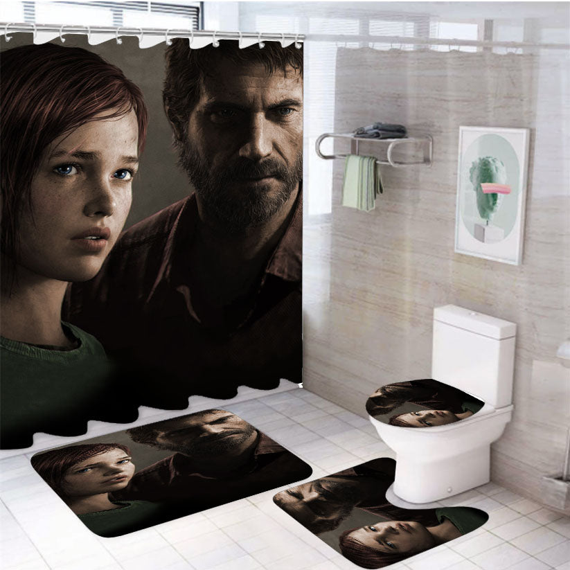 The Last Of Us Faces 4Pcs Bathroom Set Shower Curtain