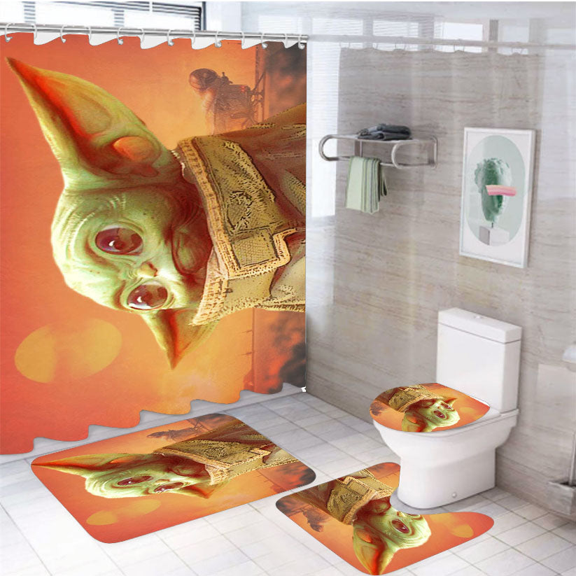 The Mandalorian All The Star Wars Easter Eggs The Sin 4Pcs Bathroom Set Shower Curtain