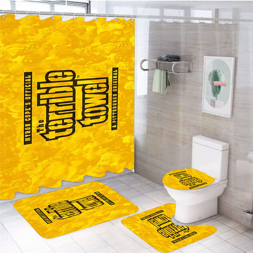 The Terrible Towel Pittsburgh Steelers 4Pcs Bathroom Set Shower Curtain