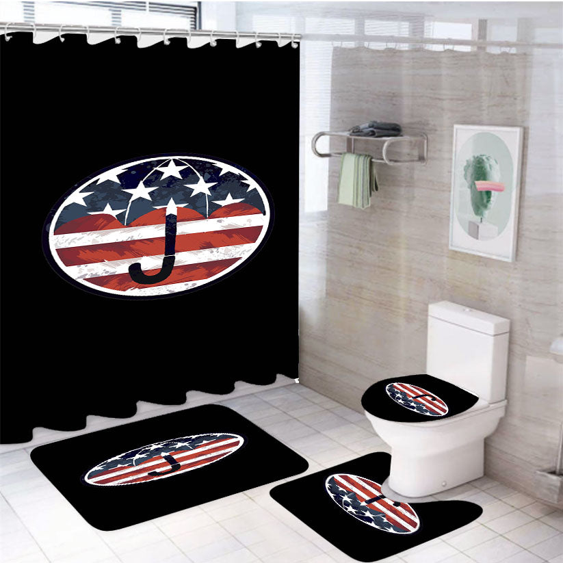 The Umbrella Academy American Flag 4Pcs Bathroom Set Shower Curtain