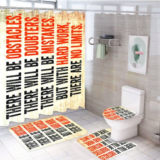 There Will Be Nike 4Pcs Bathroom Set Shower Curtain