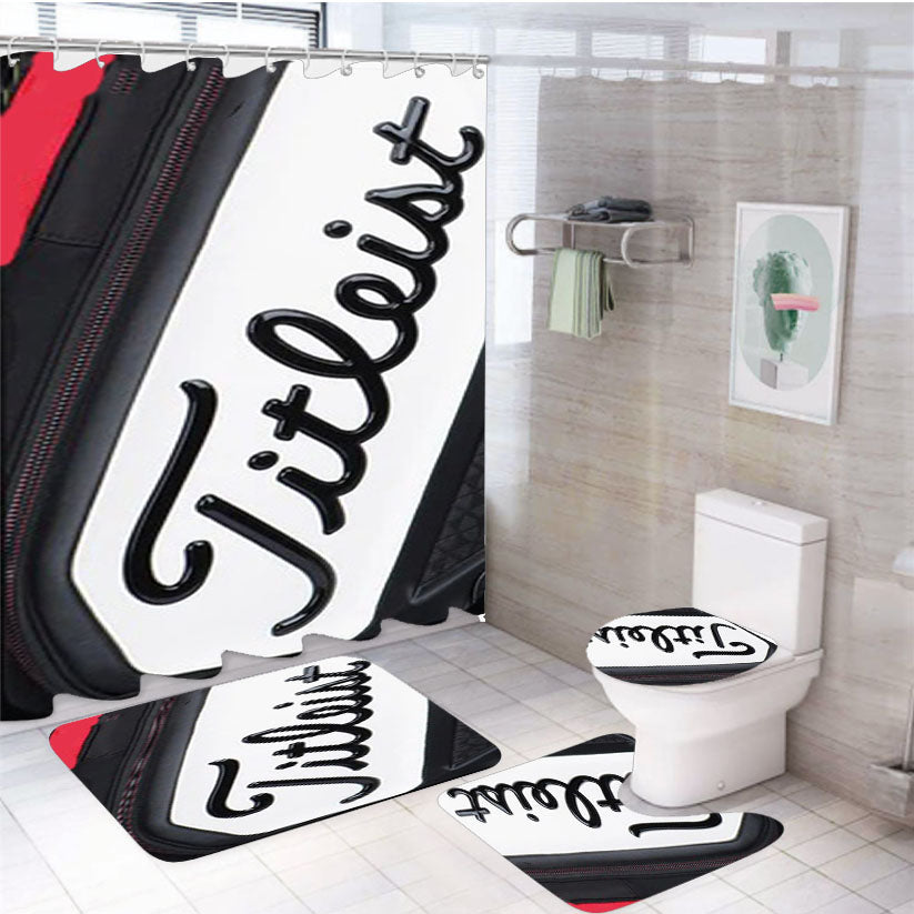 Titleist Bags Golf Logo 4Pcs Bathroom Set Shower Curtain