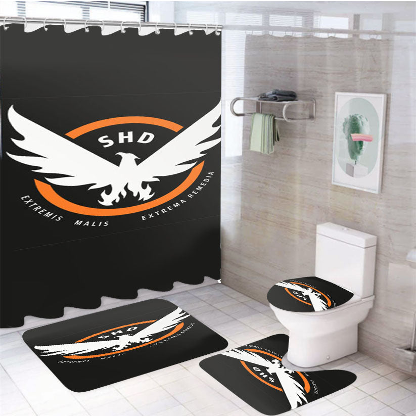 Tom Clancy'S The Division Shd 4Pcs Bathroom Set Shower Curtain