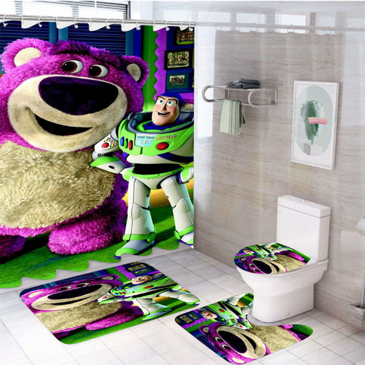 Toy Story 4 4Pcs Bathroom Set Shower Curtain