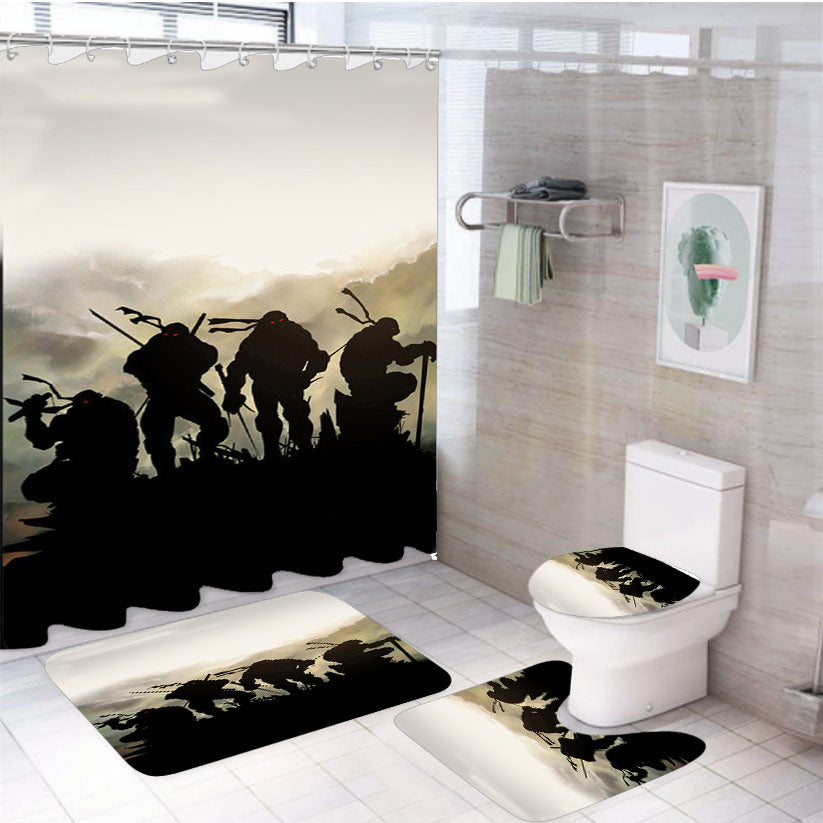 Turtles Ninja Turtles Tmnt 4Pcs Bathroom Set Shower Curtain
