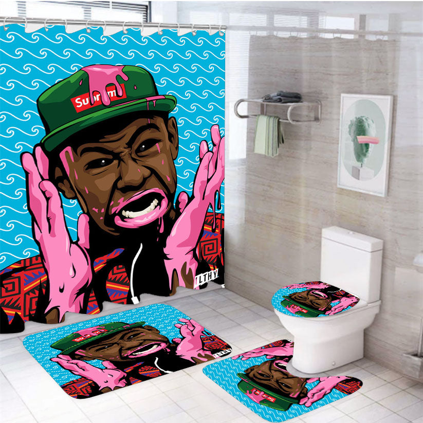Tyler Creator Supreme 4Pcs Bathroom Set Shower Curtain