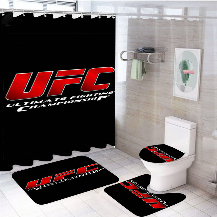 Ultimate Fighting Championship 4Pcs Bathroom Set Shower Curtain