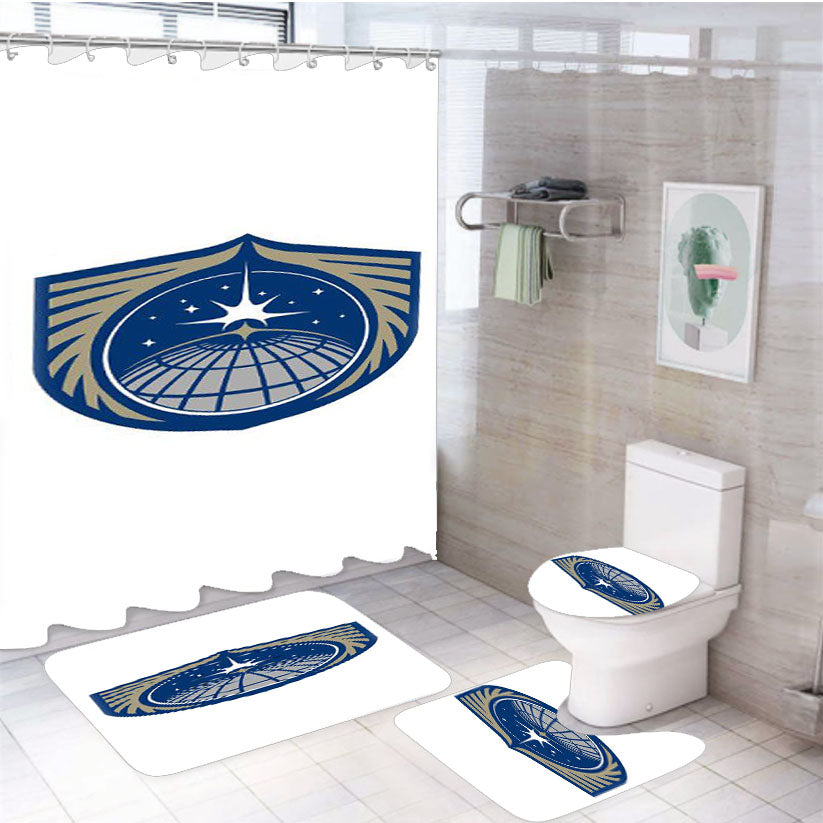 Unsa Call Of Duty Infinite Warfare 4Pcs Bathroom Set Shower Curtain