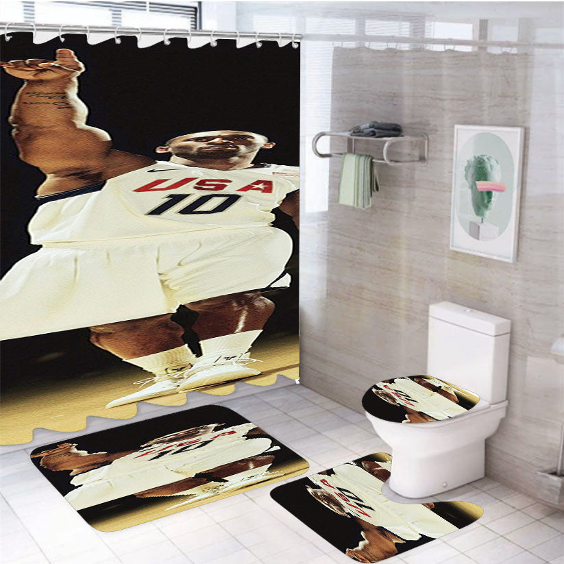 Usa 10 Kobe Bryant 4Pcs Bathroom Set Shower Curtain
