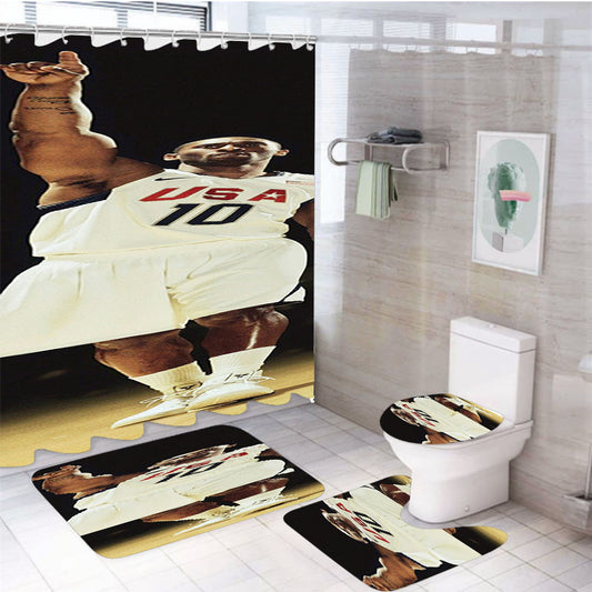 Usa 10 Kobe Bryant 4Pcs Bathroom Set Shower Curtain