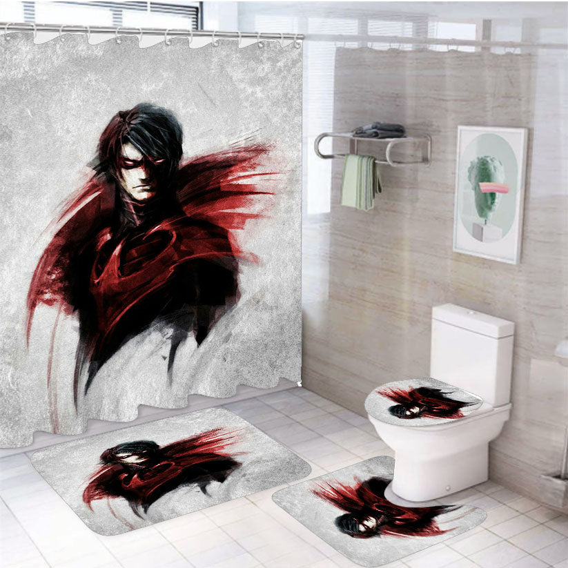 Walk In Marvels 4Pcs Bathroom Set Shower Curtain