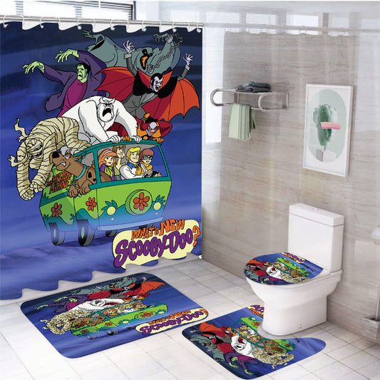 What Is New Scooby Doo Monsters 4Pcs Bathroom Set Shower Curtain