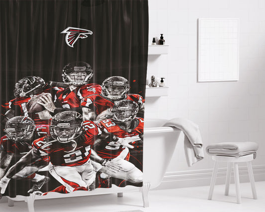 Atlanta Falcons Desktop Clipart Bathroom Shower Curtain Fabric Waterproof