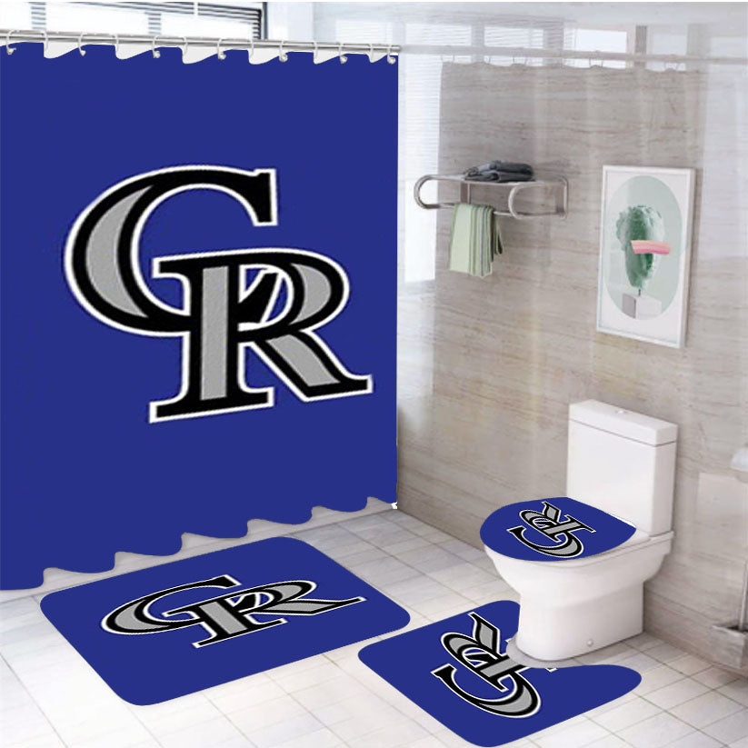 Colorado Rockies 3 4Pcs Bathroom Set Shower Curtain