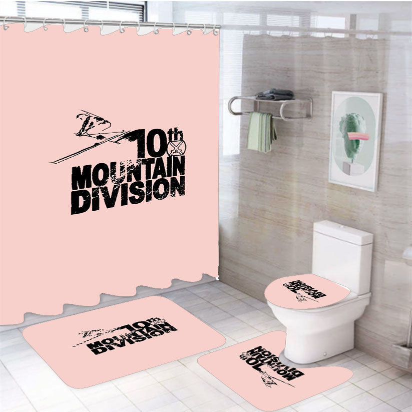 Colorado Ski History 10Th Mountain Division World War 2 4Pcs Bathroom Set Shower Curtain