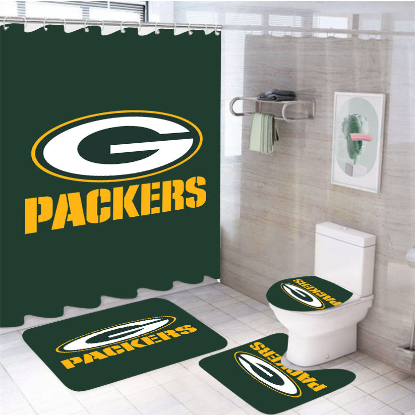 Colors Green Bay Packers 4Pcs Bathroom Set Shower Curtain