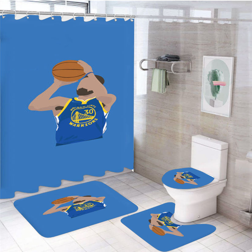 Curry - Basketball 4Pcs Bathroom Set Shower Curtain