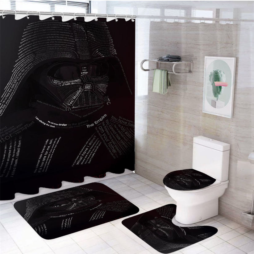 Darth Vader 4Pcs Bathroom Set Shower Curtain