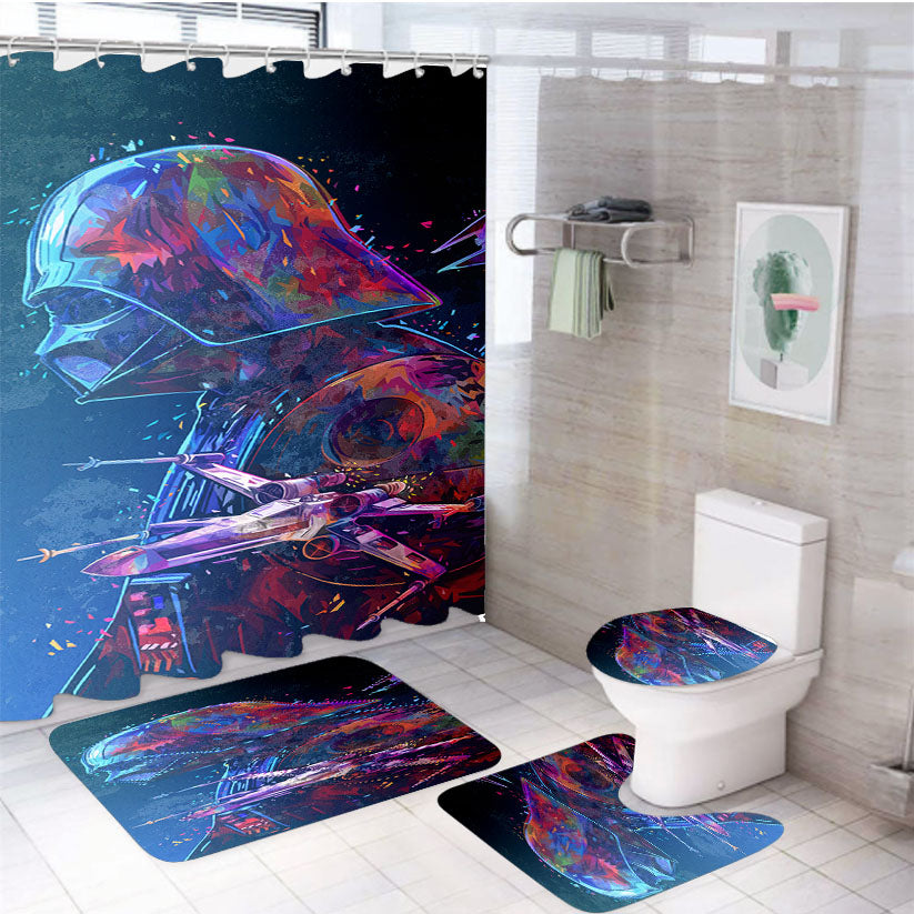 Darth Vader Army 4Pcs Bathroom Set Shower Curtain