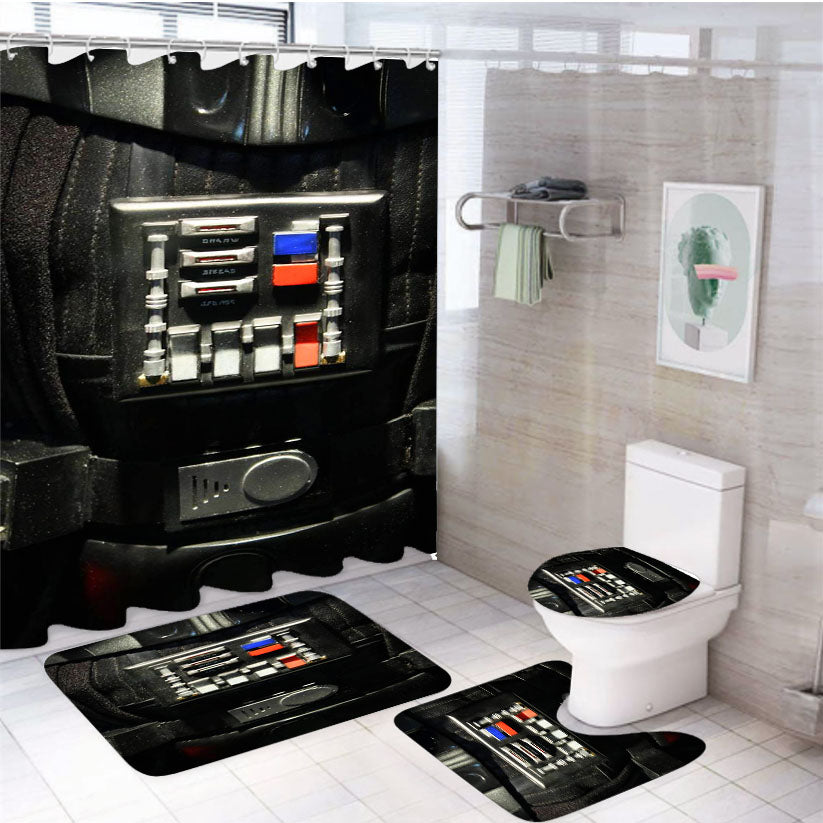Darth Vader Chest Panel 4Pcs Bathroom Set Shower Curtain