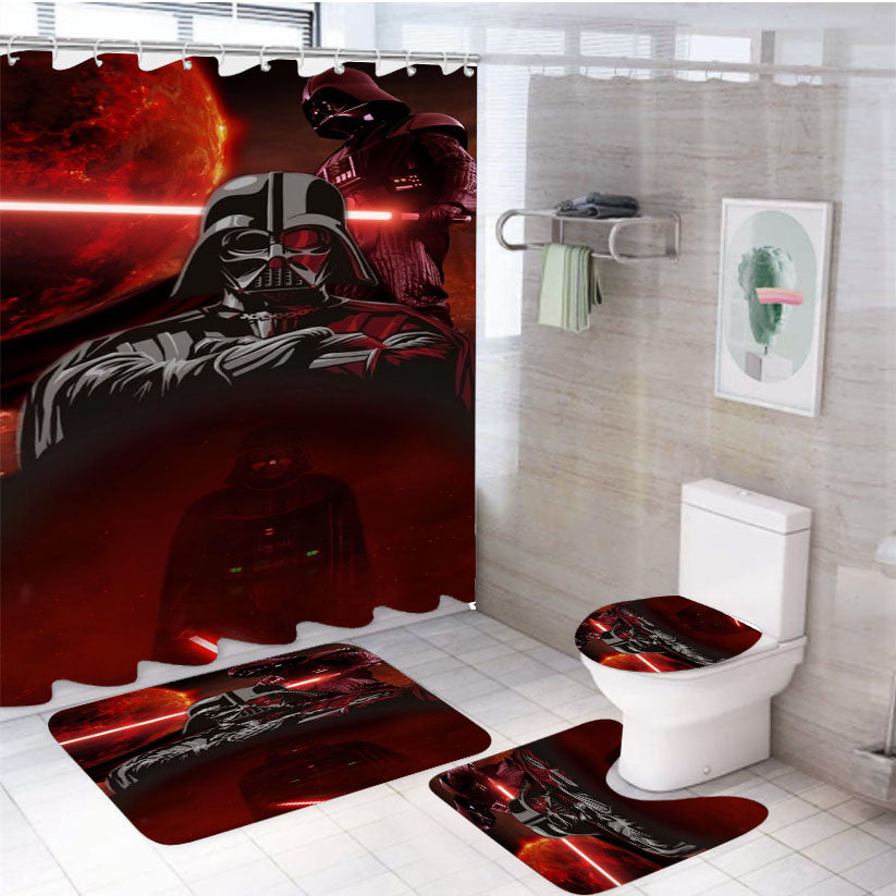 Darth Vader Star Wars 4Pcs Bathroom Set Shower Curtain
