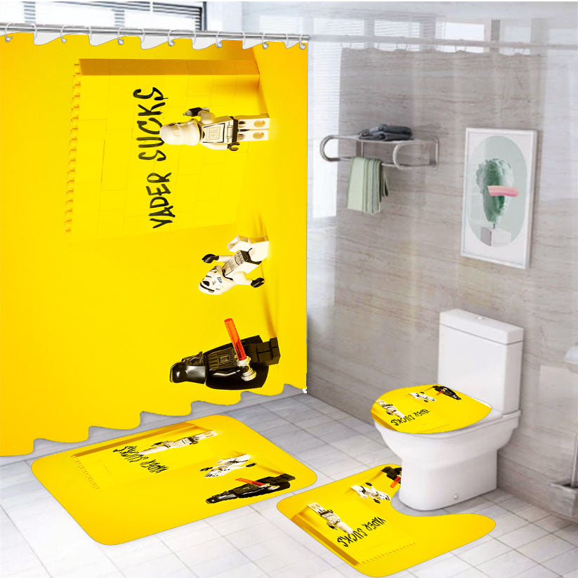 Darth Vader Sucks 4Pcs Bathroom Set Shower Curtain