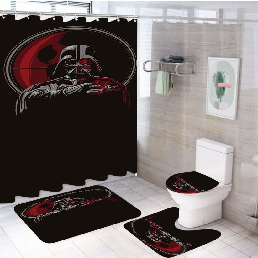 Darth Vader Wallpaper 4Pcs Bathroom Set Shower Curtain