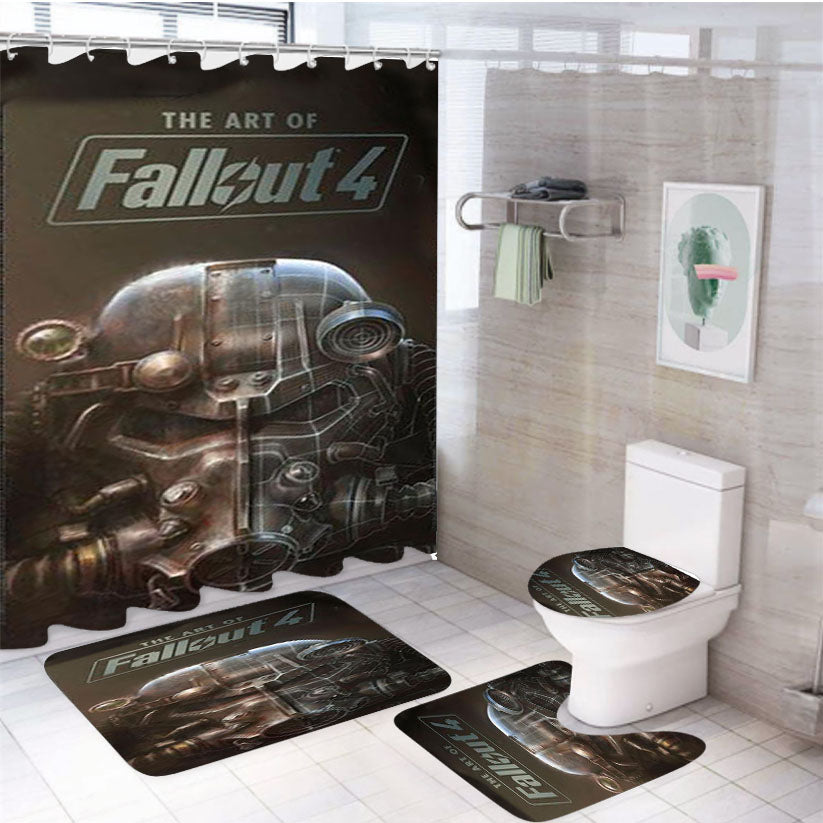 Fallout 4 4Pcs Bathroom Set Shower Curtain
