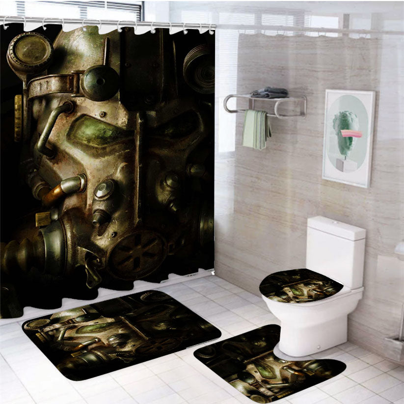 Fallout 4 Paladin 4Pcs Bathroom Set Shower Curtain