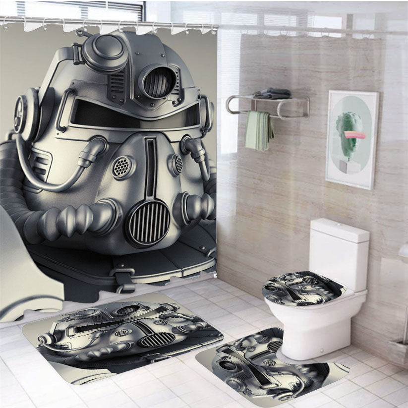 Fallout 4 Power Armor 4Pcs Bathroom Set Shower Curtain