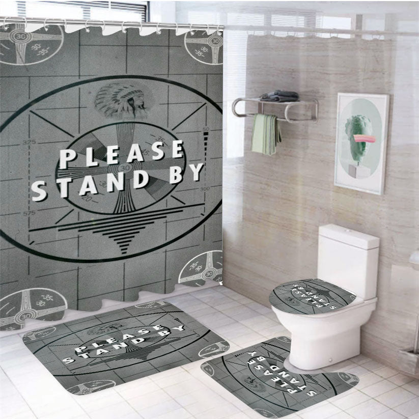 Fallout Please Stand By 4Pcs Bathroom Set Shower Curtain