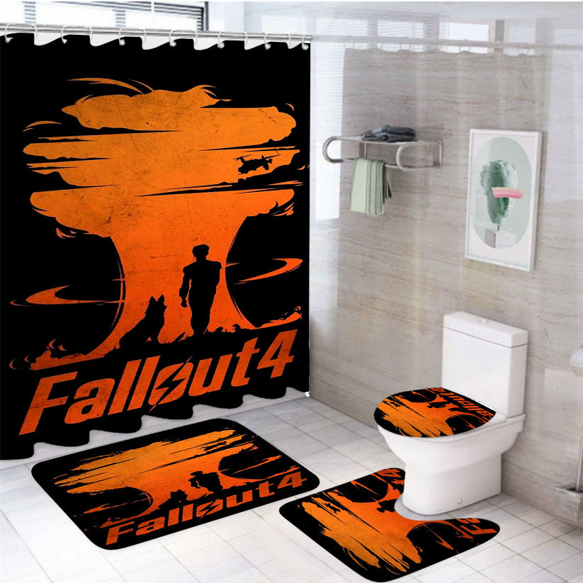 Fallout Stand By 4Pcs Bathroom Set Shower Curtain