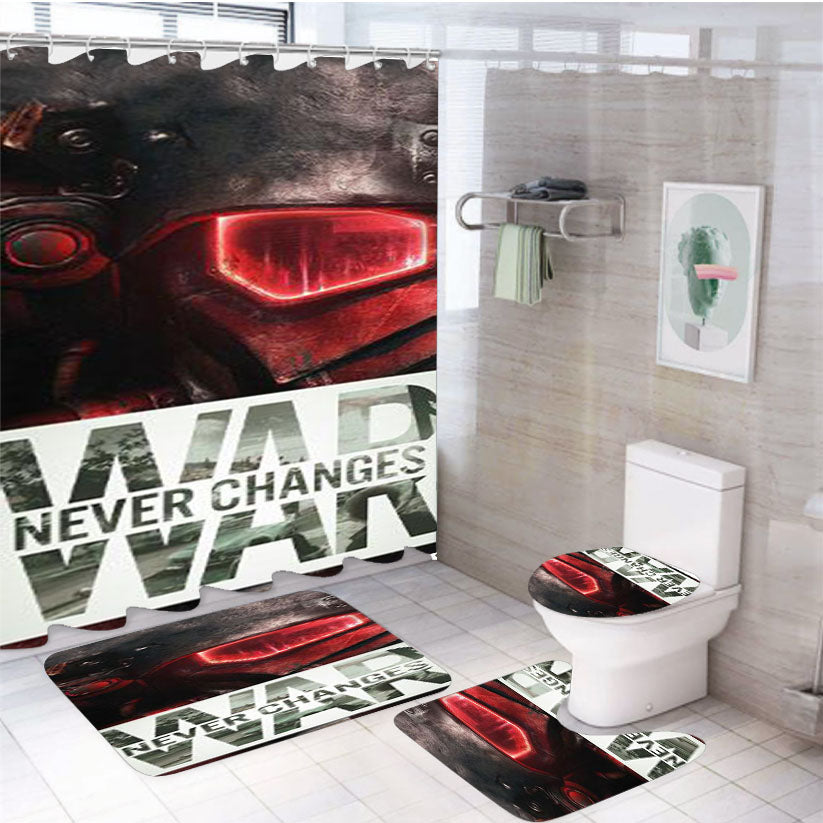 Fallout War Never Changes 4Pcs Bathroom Set Shower Curtain