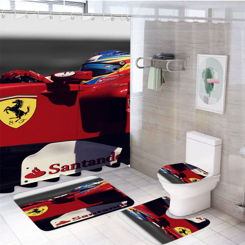 Ferrari Santande 4Pcs Bathroom Set Shower Curtain