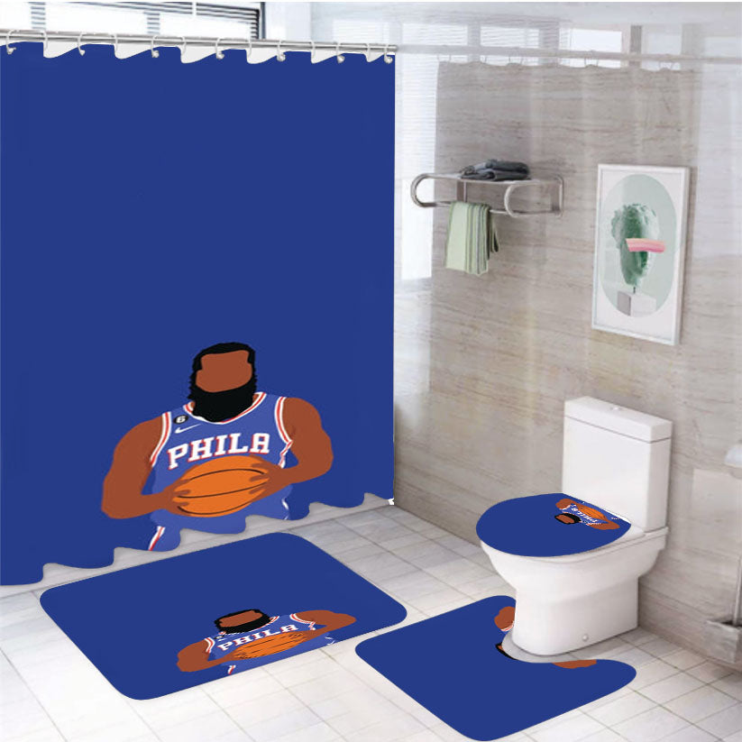Harden - Basketball 4Pcs Bathroom Set Shower Curtain