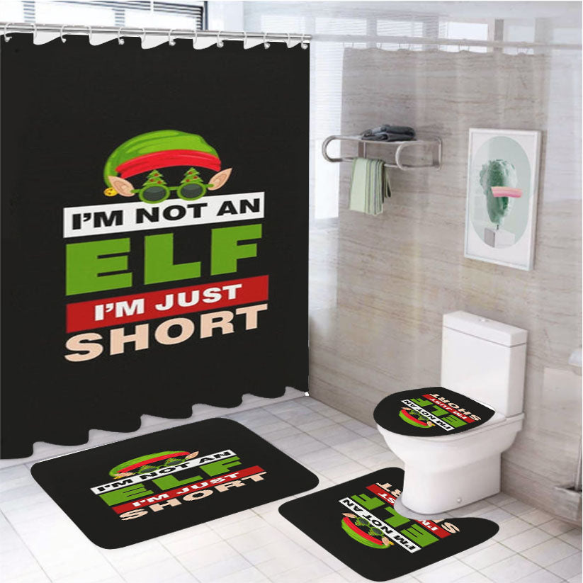 I'M Not An Elf I'M Just Short - Christmas 4Pcs Bathroom Set Shower Curtain
