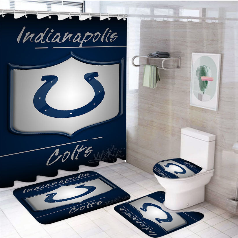 Indianapolis Colts, Afc, Andrew Luck 4Pcs Bathroom Set Shower Curtain