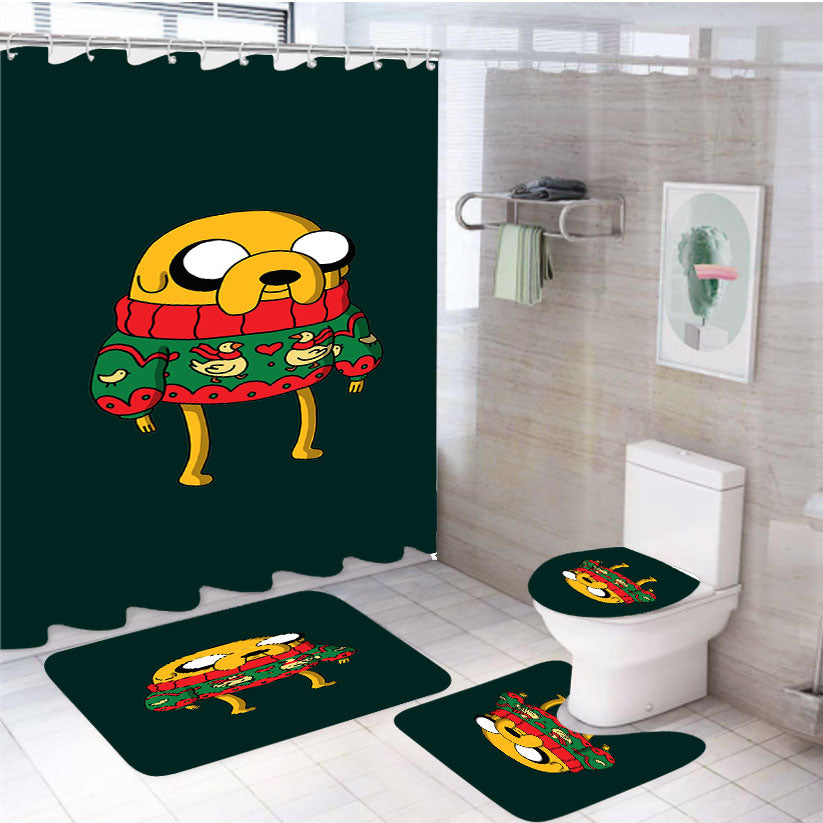 Jake Christmas Jumper 4Pcs Bathroom Set Shower Curtain