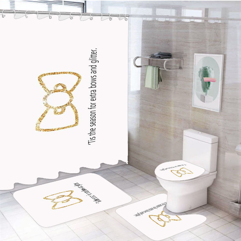 Kate Spade Valentine Purse Balenciaga Satchel Purses Gold Tape 4Pcs Bathroom Set Shower Curtain