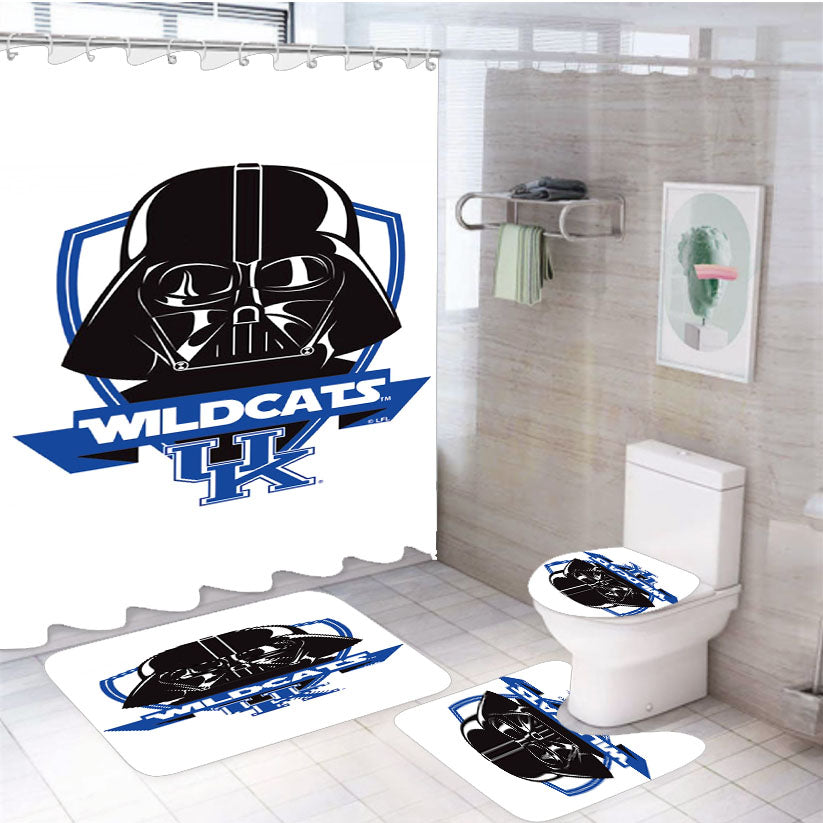 Kentucky Wildcats Darth Vader Star Wars Logo 4Pcs Bathroom Set Shower Curtain